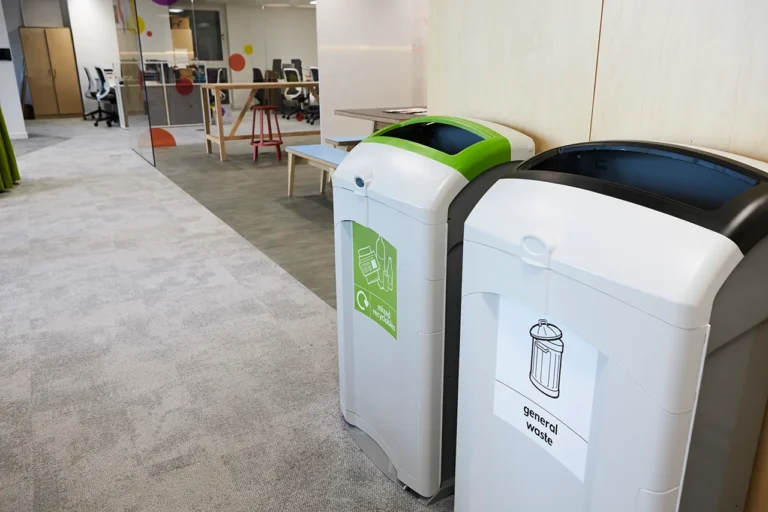 recycling bin in a modern business